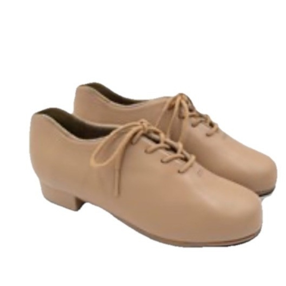 Weissman Tap Shoes Childs Size 12CM Style W1600 Caramel Lace UP‎ Rubber Sole New